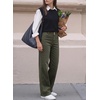image:imageSidefeel Womens Wide Leg Jeans High Waisted Denim PantsGreen