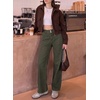 image:imageSidefeel Womens Wide Leg Jeans High Waisted Denim PantsGreen
