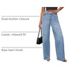 image:imageSidefeel Womens Wide Leg Jeans High Waisted Stretchy Baggy Denim PantsSky Blue