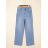 image:imageSidefeel Womens Wide Leg Jeans High Waisted Stretchy Denim PantsIceland Blue