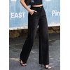 image:imageSidefeel Womens Wide Leg Jeans High Waisted Stretchy Loose Denim PantsBlack