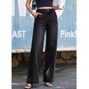 image:imageSidefeel Womens Wide Leg Jeans High Waisted Stretchy Loose Denim PantsBlack