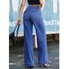 image:imageSidefeel Womens Wide Leg Jeans High Waisted Stretchy Loose Denim PantsBlue