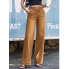 image:imageSidefeel Womens Wide Leg Jeans High Waisted Stretchy Loose Denim PantsBrown