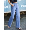 image:imageSidefeel Womens Wide Leg Jeans High Waisted Stretchy Loose Denim PantsLight Blue