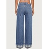 image:imageSidefeel Womens Wide Leg Jeans Mid Rise Cuffed Denim PantsVintage Blue