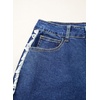 image:imageSidefeel Womens Wide Leg Jeans Patchwork Denim Pants with PocketsBluing