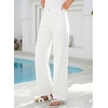 image:imageSidefeel Womens Wide Leg Jeans Patchwork Denim Pants with PocketsWhite