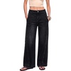 image:imageSidefeel Womens Wide Leg Jeans High Waisted Stretchy Loose Denim PantsBlack