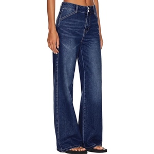 image:imageSidefeel Womens Wide Leg Jeans High Waisted Denim PantsBluing