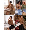 image:imageSidefeel Button Down Corduroy Blouses for WomenCoffee
