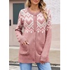 image:imageSidefeel Cardigan for Women Fall Button Down Knit SweaterPink