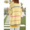 image:imageSidefeel Open Front Striped Cardigan Sweaters for WomenBanana Cream