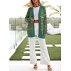 image:imageSidefeel Open Front Striped Cardigan Sweaters for WomenBlackish Green