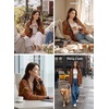 image:imageSidefeel Open Front Striped Cardigan Sweaters for WomenChestnut