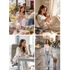 image:imageSidefeel Open Front Striped Cardigan Sweaters for WomenWhite