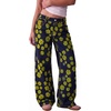 image:imageSidefeel Wide Leg Jeans for Women Flocking Flower High Waist Denim PantsGold
