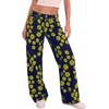 image:imageSidefeel Wide Leg Jeans for Women Flocking Flower High Waist Denim PantsGold