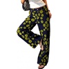 image:imageSidefeel Wide Leg Jeans for Women Flocking Flower High Waist Denim PantsGold