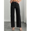 image:imageSidefeel Wide Leg Low Rise Jeans for Women TrendyBlack