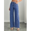 image:imageSidefeel Wide Leg Low Rise Jeans for Women TrendyLight Blue