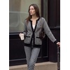 image:imageSidefeel Womens Button Down Plaid Cardigan Sweater Fall OutfitBlack
