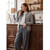 image:imageSidefeel Womens Button Down Plaid Cardigan Sweater Fall OutfitGray