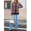 image:imageSidefeel Womens Button Down Plaid Cardigan Sweater Fall OutfitPink