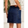 image:imageSidefeel Womens Cargo Pocket Straight Denim SkirtBluing