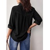 image:imageSidefeel Womens Denim Shirt Button Down Long Sleeve Jean Blouses TopsBlack