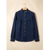 image:imageSidefeel Womens Denim Shirt Button Down Long Sleeve Jean Blouses TopsDark Blue