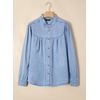 image:imageSidefeel Womens Denim Shirt Button Down Long Sleeve Jean Blouses TopsSky Blue