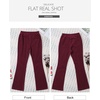 image:imageSidefeel Womens Flare Corduroy Pants Elastic Waist TrousersA Red