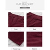 image:imageSidefeel Womens Flare Corduroy Pants Elastic Waist TrousersA Red