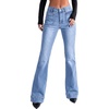 image:imageSidefeel Womens Flare Jeans High Waisted Boot Cut Wide Leg Denim PantsLight Blue