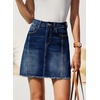 image:imageSidefeel Womens High Waist Seam Line Denim SkirtBluing