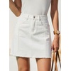 image:imageSidefeel Womens High Waist Seam Line Denim SkirtWhite
