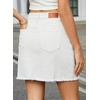 image:imageSidefeel Womens High Waist Seam Line Denim SkirtWhite