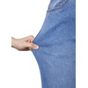 image:imageSidefeel Womens High Waist Straight Leg Jeans Ruffle Hem Denim PantsLight Blue