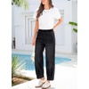 image:imageSidefeel Womens High Waisted Baggy Barrel Wide Leg JeansBlack
