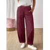 image:imageSidefeel Womens High Waisted Baggy Barrel Wide Leg JeansBurgundy