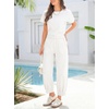 image:imageSidefeel Womens High Waisted Baggy Barrel Wide Leg JeansCream White