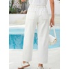 image:imageSidefeel Womens High Waisted Baggy Barrel Wide Leg JeansCream White