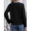 image:imageSidefeel Womens Long Sleeve Mock Neck 2 in 1 Pullover SweatersBlack