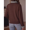 image:imageSidefeel Womens Long Sleeve Mock Neck 2 in 1 Pullover SweatersCoffee