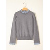 image:imageSidefeel Womens Long Sleeve Mock Neck 2 in 1 Pullover SweatersGray
