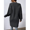 image:imageSidefeel Womens Open Front Chevron Cardigan SweatersBlack and Gray