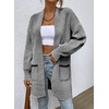 image:imageSidefeel Womens Open Front Chevron Cardigan SweatersBlack and White