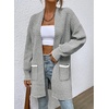 image:imageSidefeel Womens Open Front Chevron Cardigan SweatersGray