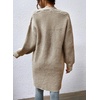 image:imageSidefeel Womens Open Front Chevron Cardigan SweatersKhaki